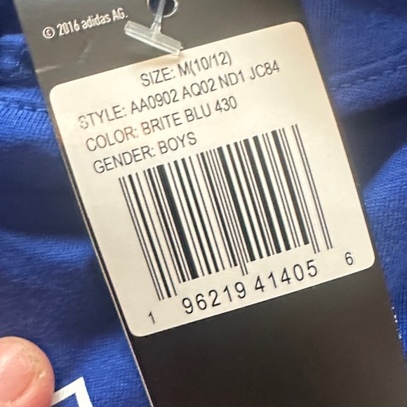 Adidas Kids Blue Logo Hoodie - Picture 2 of 3